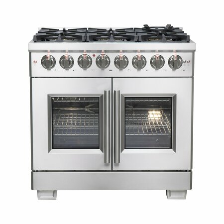 FORNO Capriasca 36In. Freestanding French Door Dual Fuel Range FFSGS6387-36